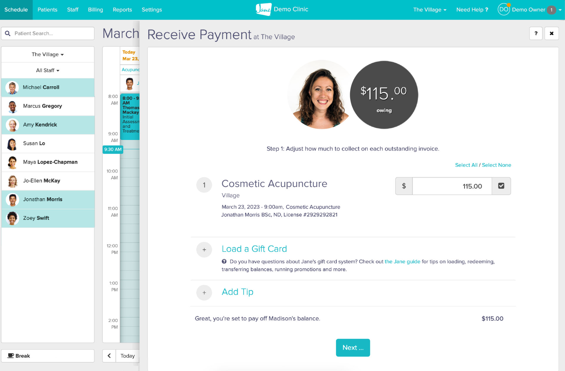 Payments & Direct Billing