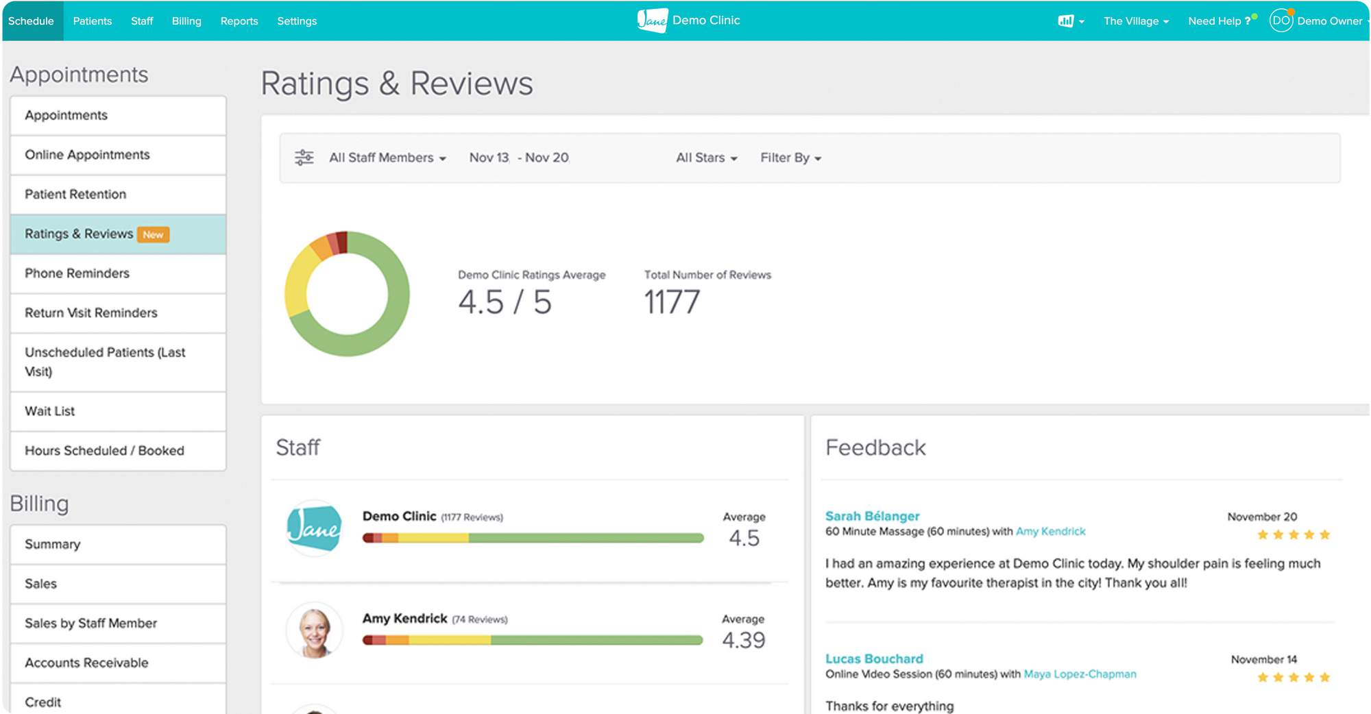 Ratings and Reviews