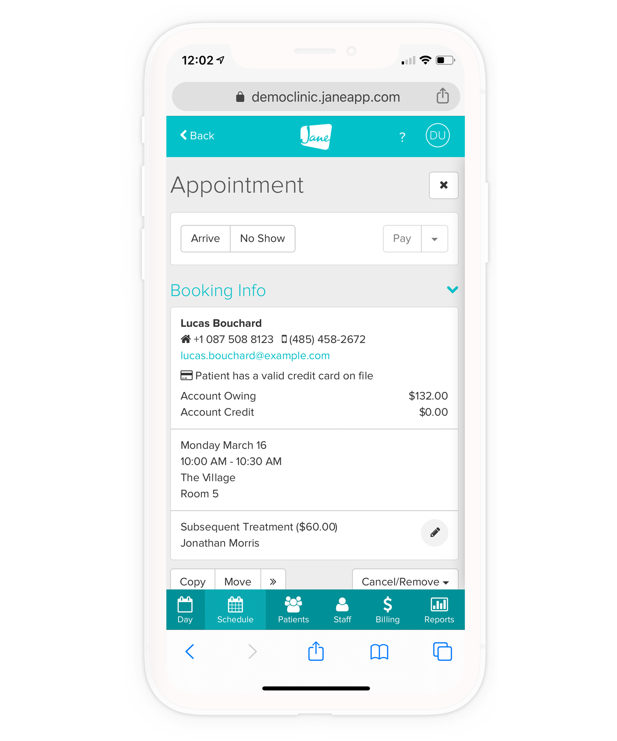 Administrators at health care clinics and clinic owners will love this real-time scheduling feature.