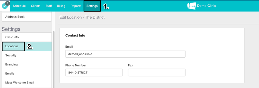 an image of the navigational steps to get to the contact info 