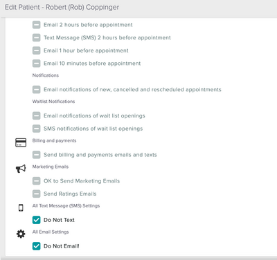 An image of where the setting is within the clients profile in Jane