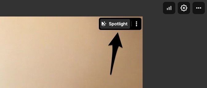 The spotlight button