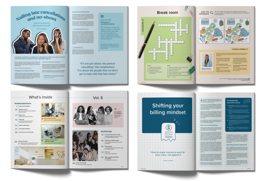 Interior of Jane's Front Desk magazine