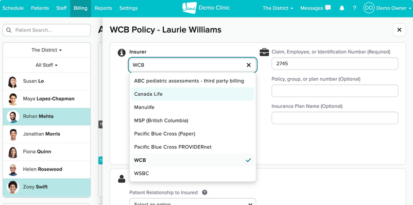 you can now edit a jane insurance policy to change the insurer
