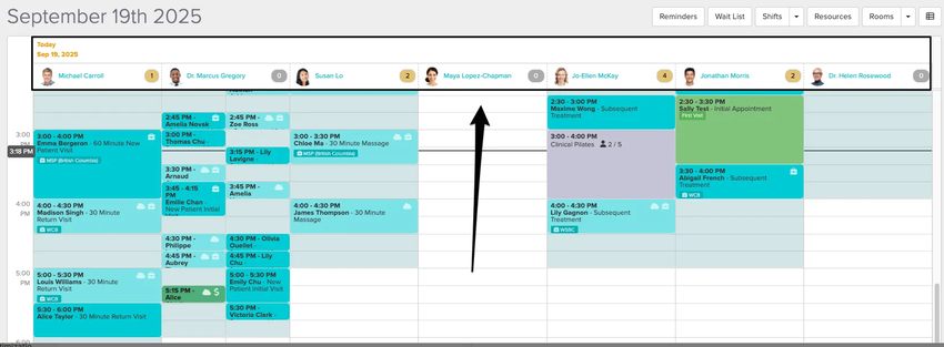 An image of what it looks like when the group by discipline setting is turned off