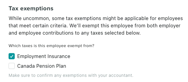 the tax exemption options