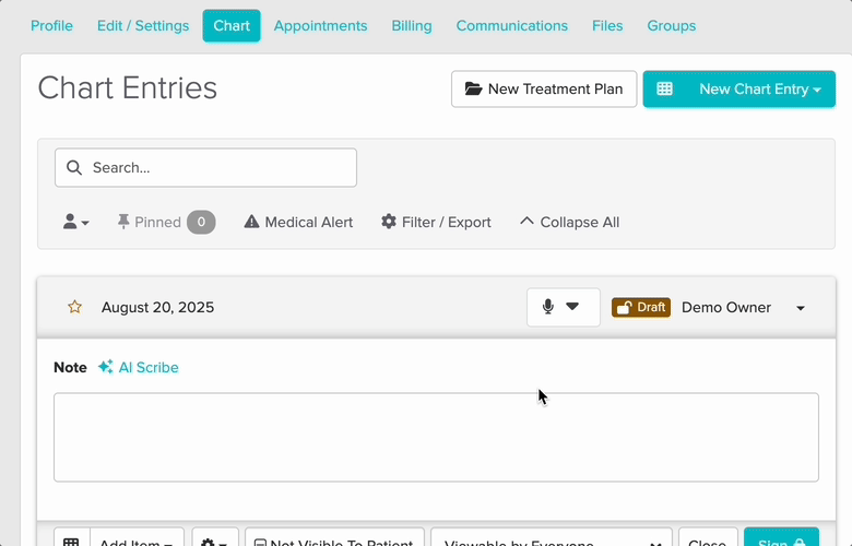 how to record with AI Scribe