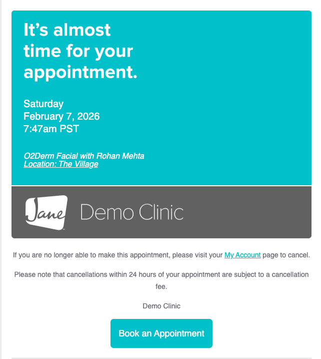 an image of what an appointment reminder looks like