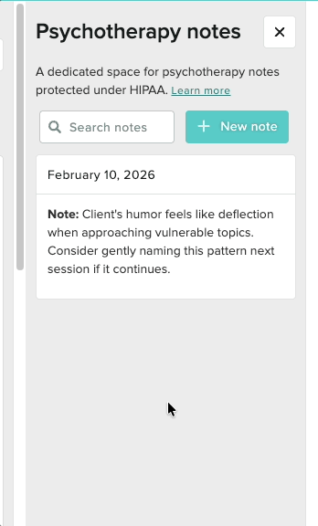 A gif of a note being clicked on and edited