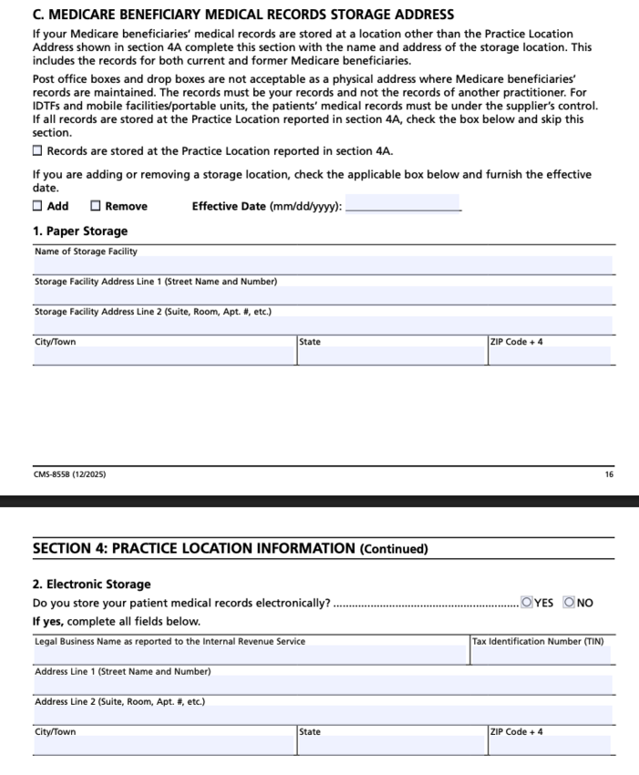 the paper form