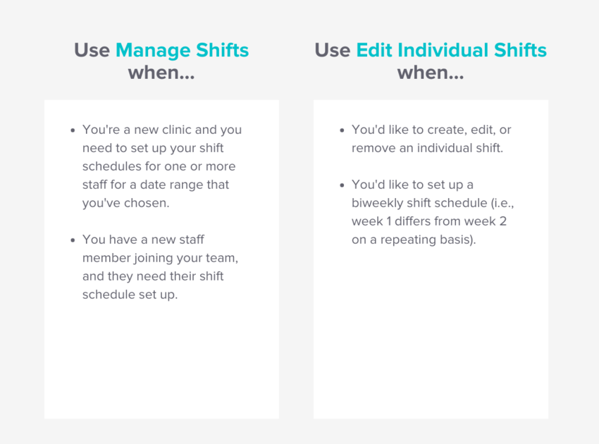 Edit Individual Shifts Jane App Practice Management Software For Health Wellness Practitioners