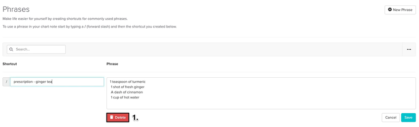 An image of where to view and click on the delete button within the staff profile screen